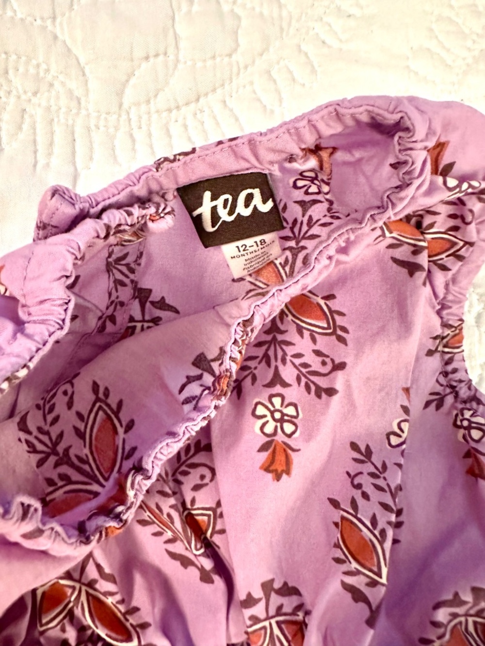 Tea brand Summer or Fall Purple Romper - Picture 3 of 4